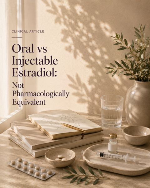 Oral vs Injectable Estradiol- Not Pharmacologically Equivalent.