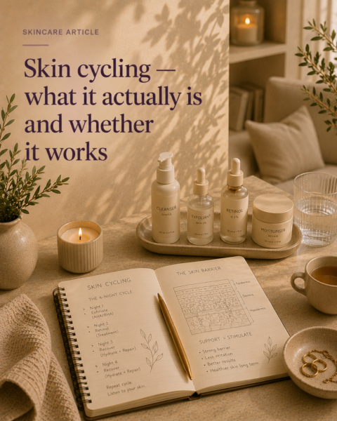 Skin cycling — what it actually is and whether it works